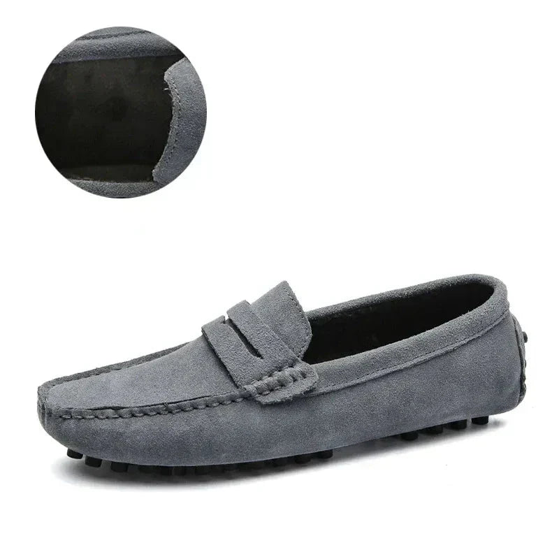 Buty męskie w prawdziwy skóra – Wygodne Mokasiner w Rozmiar Opptil 49, Slip-On w Perfekte do Fritid eller Bilkjøring