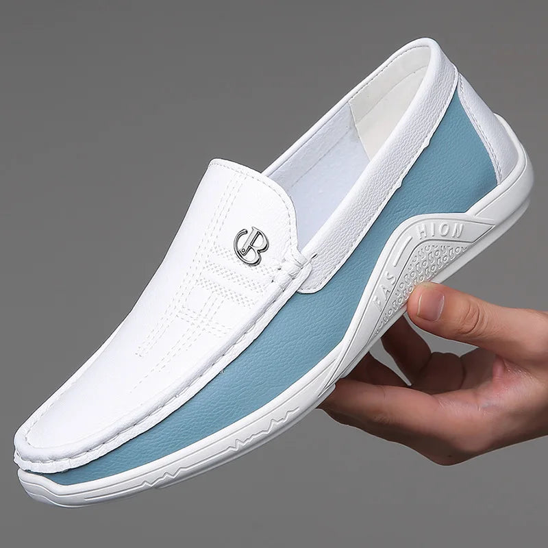 Buty męskie w prawdziwy skóra – Klasyczne Slip-on Loafers do Business w Hverdag