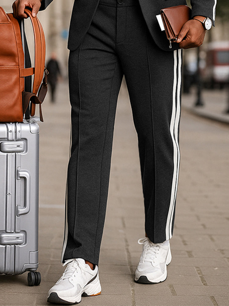 Nowoczesny Blazer- w Spodniesett z Sidestripe