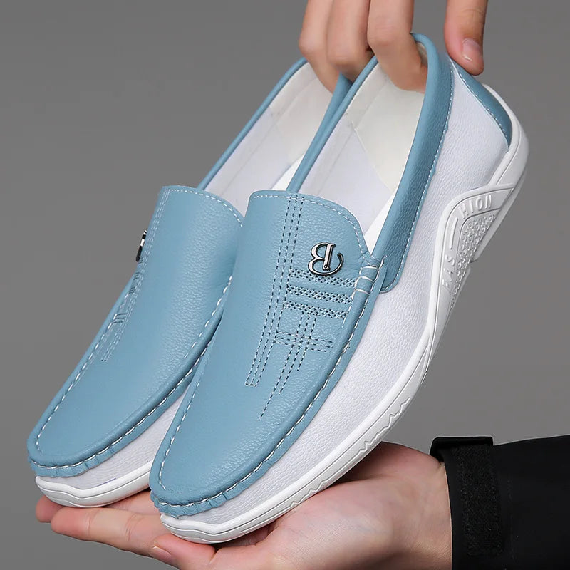 Buty męskie w prawdziwy skóra – Klasyczne Slip-on Loafers do Business w Hverdag