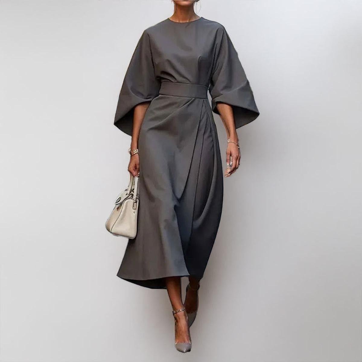 Katarzyna | Sukienka maxi z rękawami kimono