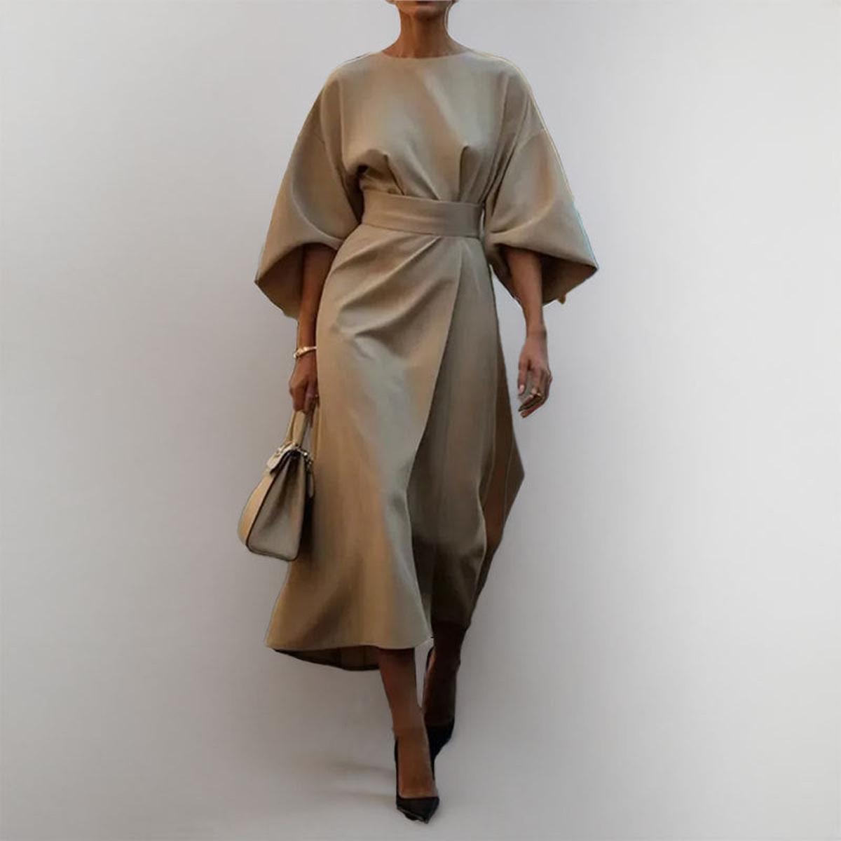Katarzyna | Sukienka maxi z rękawami kimono