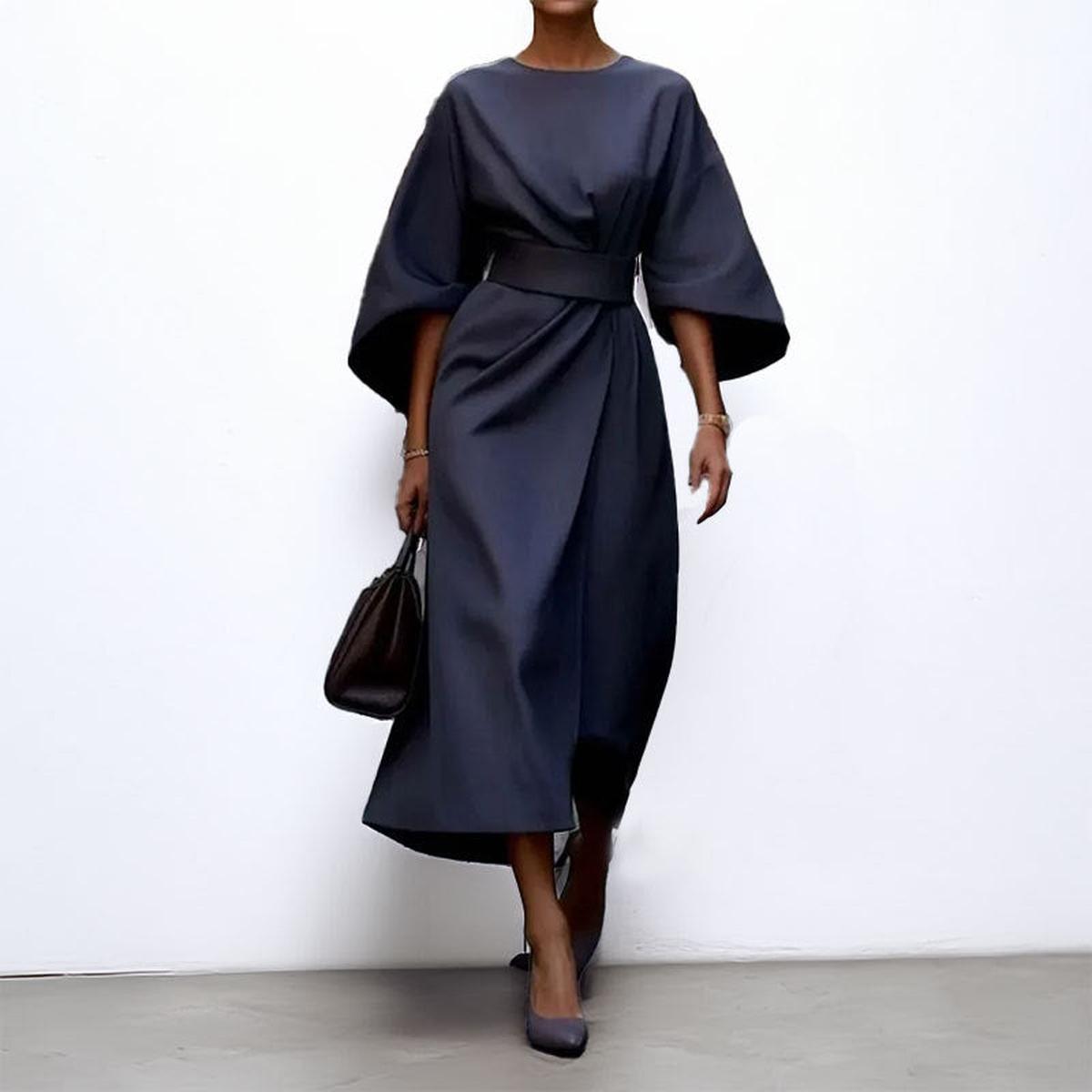 Katarzyna | Sukienka maxi z rękawami kimono