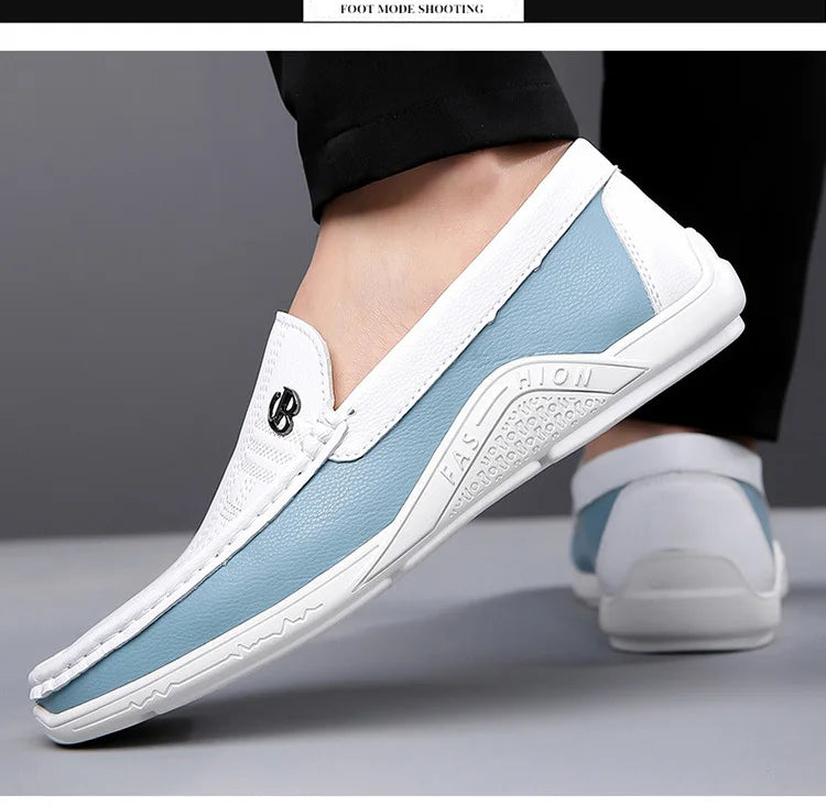 Buty męskie w prawdziwy skóra – Klasyczne Slip-on Loafers do Business w Hverdag