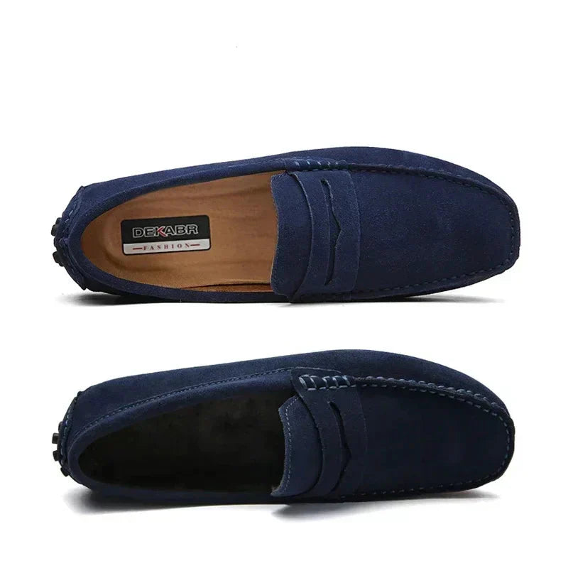 Buty męskie w prawdziwy skóra – Wygodne Mokasiner w Rozmiar Opptil 49, Slip-On w Perfekte do Fritid eller Bilkjøring