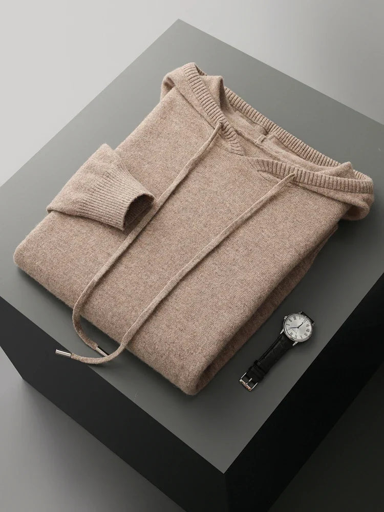 Sirlus | Bluza z kapturem z wełny merino