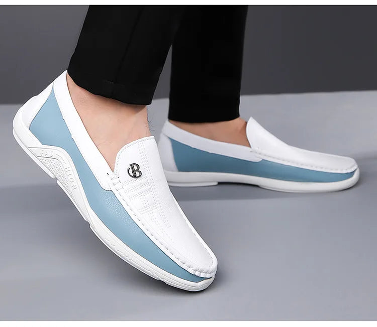 Buty męskie w prawdziwy skóra – Klasyczne Slip-on Loafers do Business w Hverdag