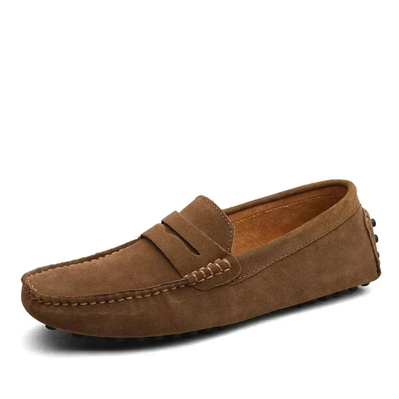 Buty męskie w prawdziwy skóra – Wygodne Mokasiner w Rozmiar Opptil 49, Slip-On w Perfekte do Fritid eller Bilkjøring