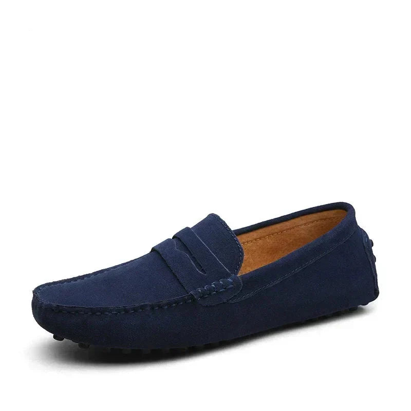 Buty męskie w prawdziwy skóra – Wygodne Mokasiner w Rozmiar Opptil 49, Slip-On w Perfekte do Fritid eller Bilkjøring