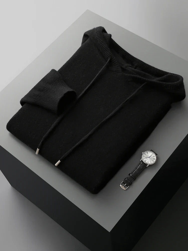 Sirlus | Bluza z kapturem z wełny merino