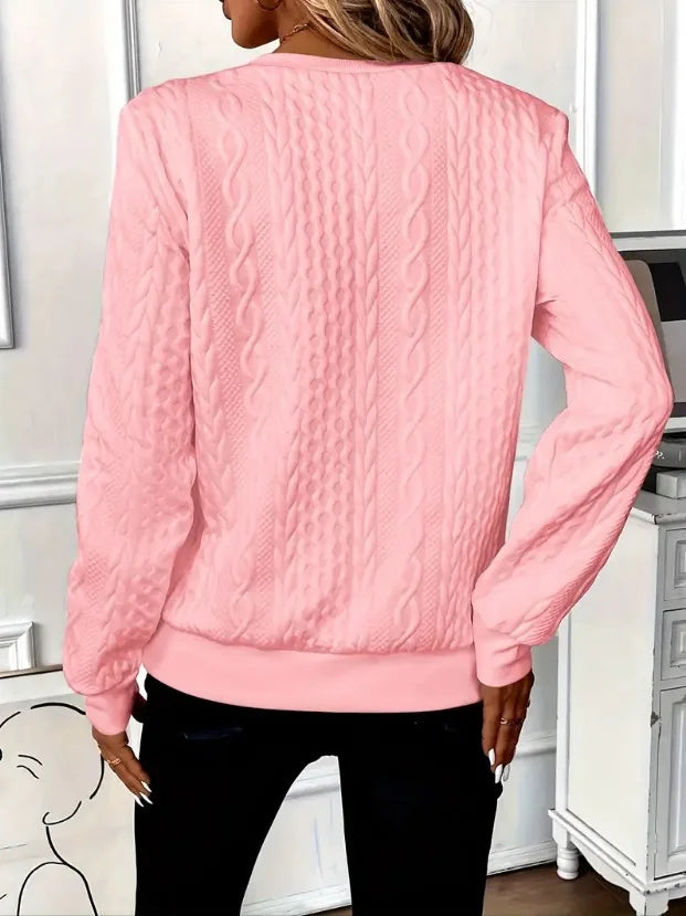 Strukturert Sweter z zamek błyskawiczny – Stylowy w ko