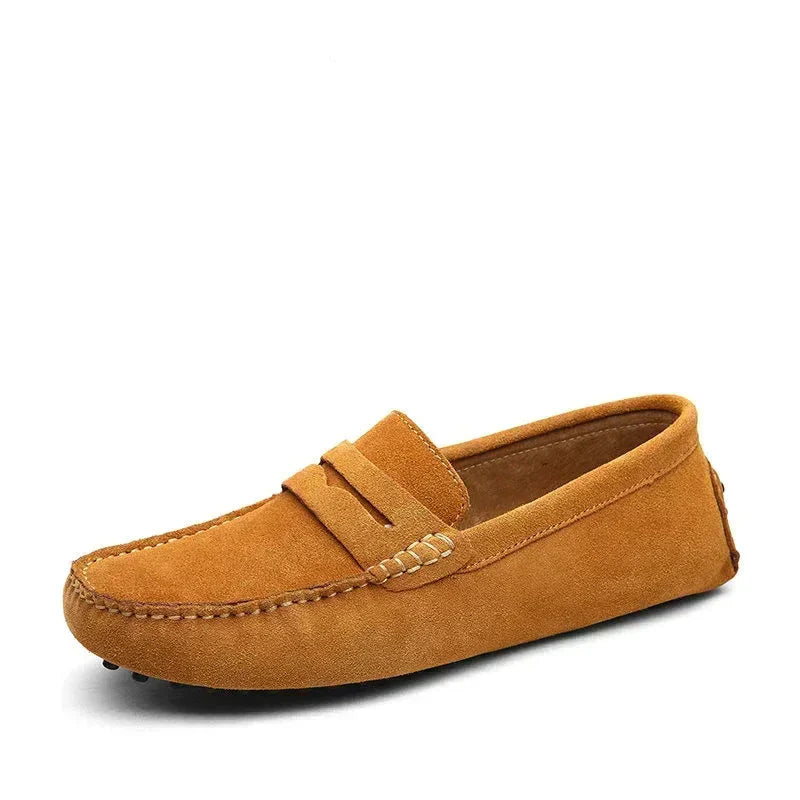 Buty męskie w prawdziwy skóra – Wygodne Mokasiner w Rozmiar Opptil 49, Slip-On w Perfekte do Fritid eller Bilkjøring