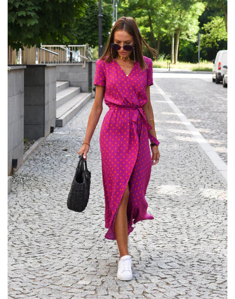 Julia – Elegancka sukienka z Dekolt w serek w flatterende Krój