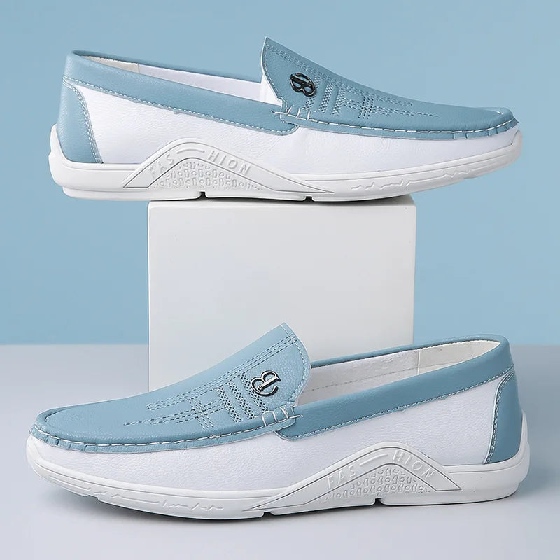 Buty męskie w prawdziwy skóra – Klasyczne Slip-on Loafers do Business w Hverdag