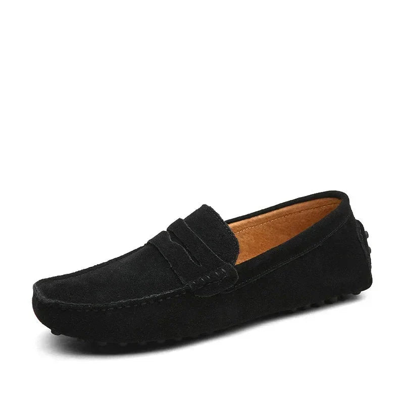 Buty męskie w prawdziwy skóra – Wygodne Mokasiner w Rozmiar Opptil 49, Slip-On w Perfekte do Fritid eller Bilkjøring