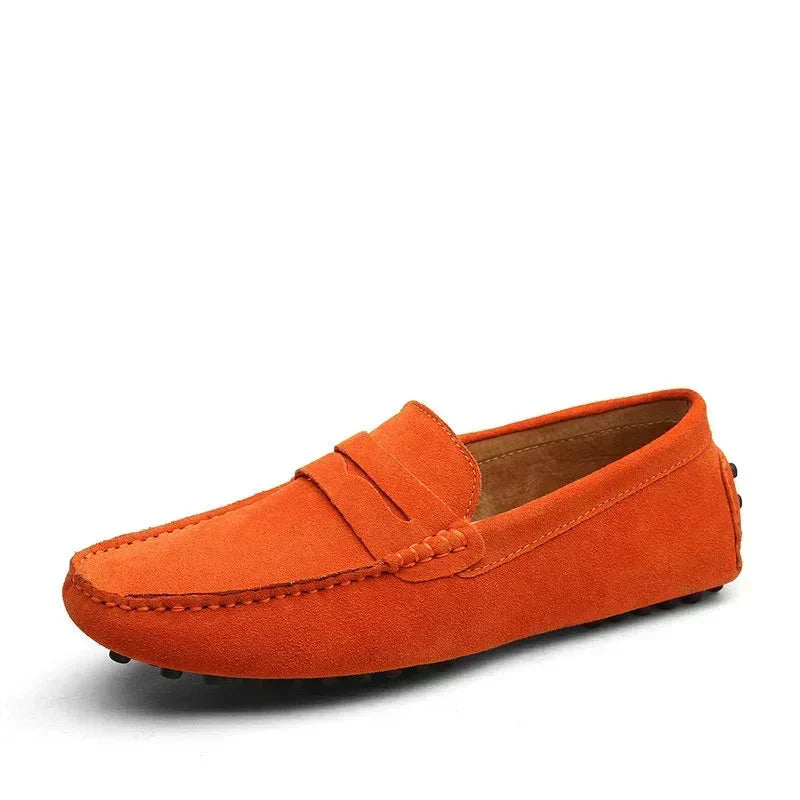Buty męskie w prawdziwy skóra – Wygodne Mokasiner w Rozmiar Opptil 49, Slip-On w Perfekte do Fritid eller Bilkjøring