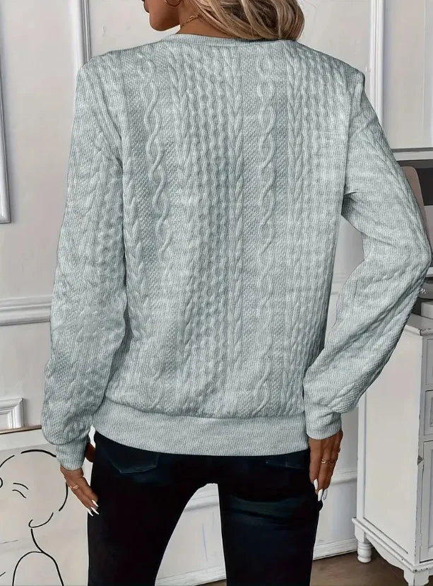 Strukturert Sweter z zamek błyskawiczny – Stylowy w ko