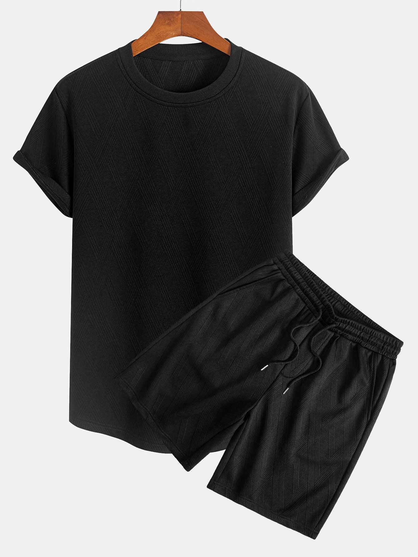 Diamantjakard buekant T-shirt w Diamantjakard szorty