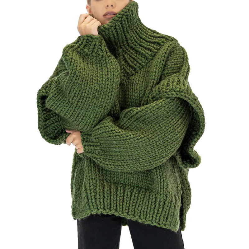 Casualowy Overdimensjonert Sweter