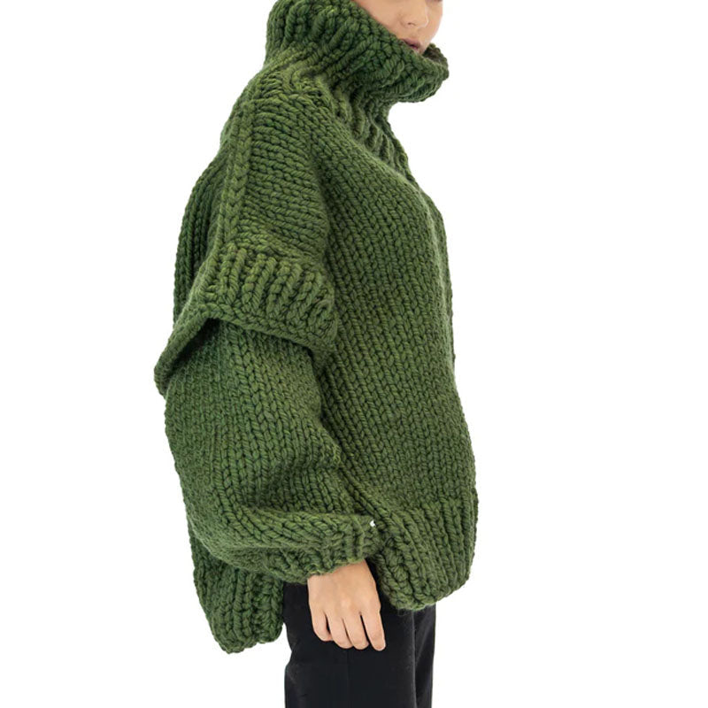 Casualowy Overdimensjonert Sweter