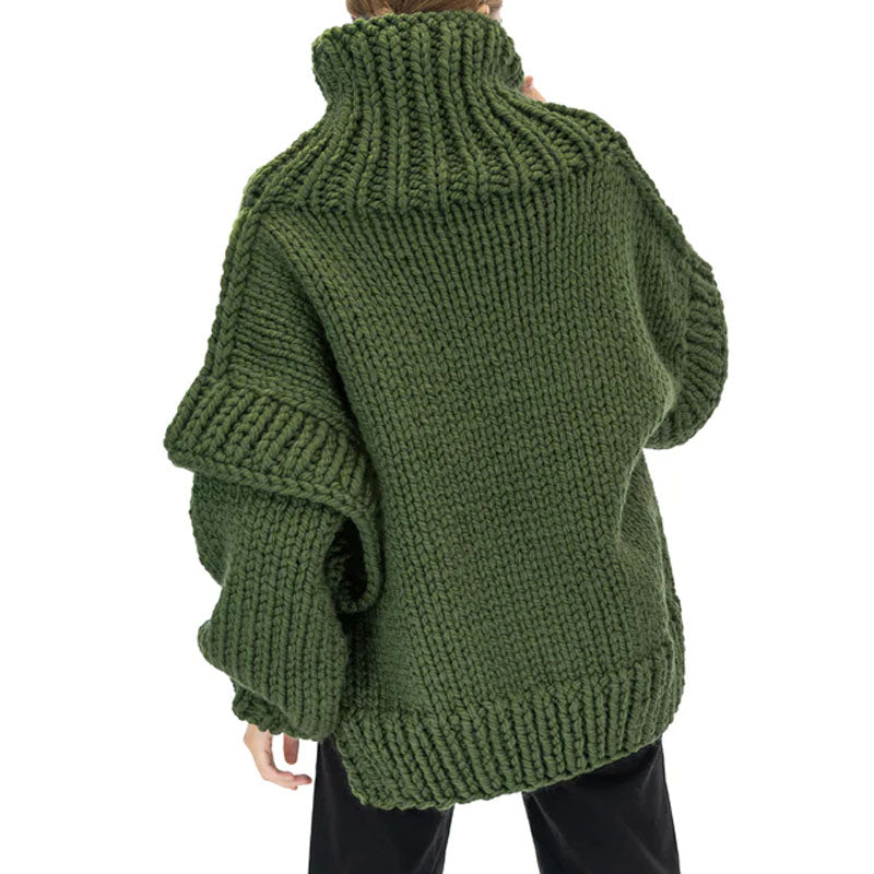 Casualowy Overdimensjonert Sweter