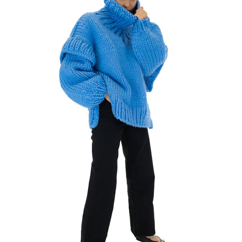 Casualowy Overdimensjonert Sweter