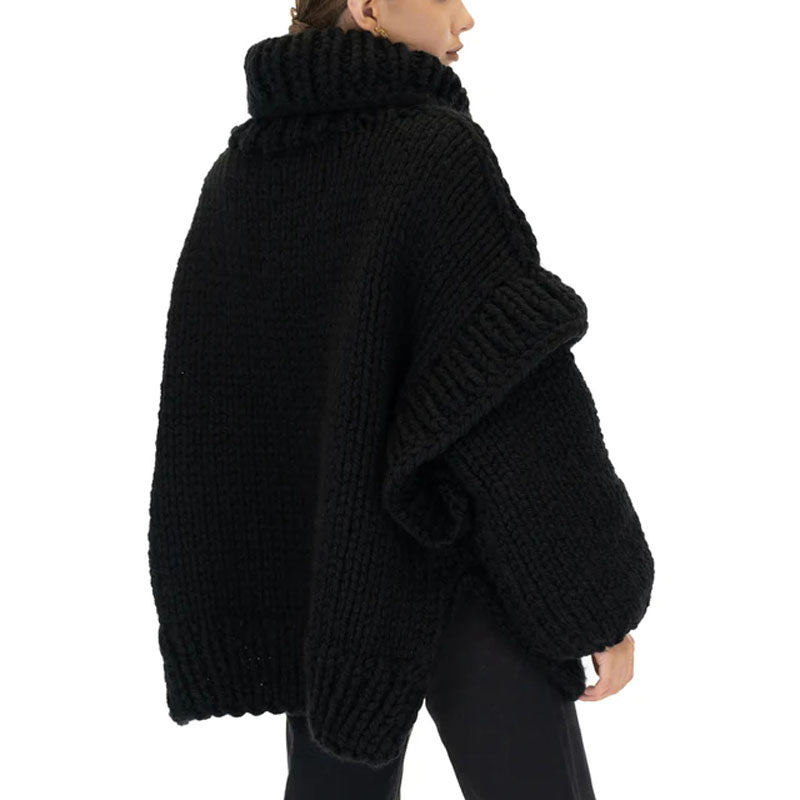 Casualowy Overdimensjonert Sweter