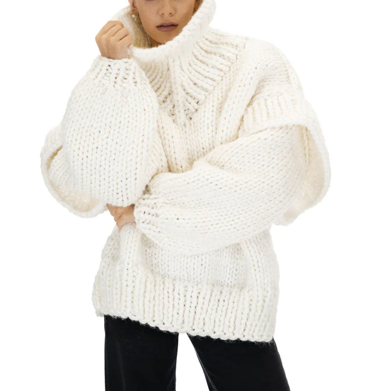 Casualowy Overdimensjonert Sweter