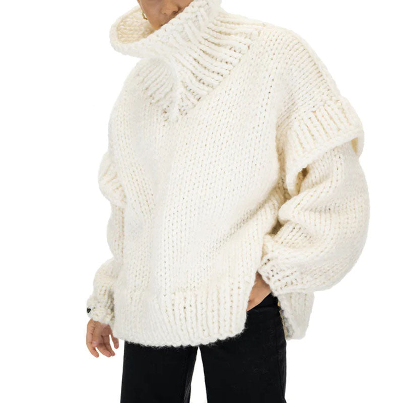Casualowy Overdimensjonert Sweter