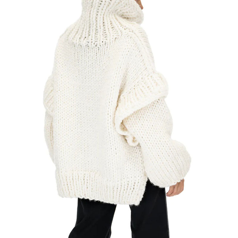 Casualowy Overdimensjonert Sweter