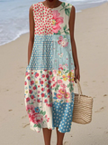 Anna™ Patchwork sukienka midi