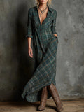 Talia™ | Nowoczesny boho-W kratę Sukienka