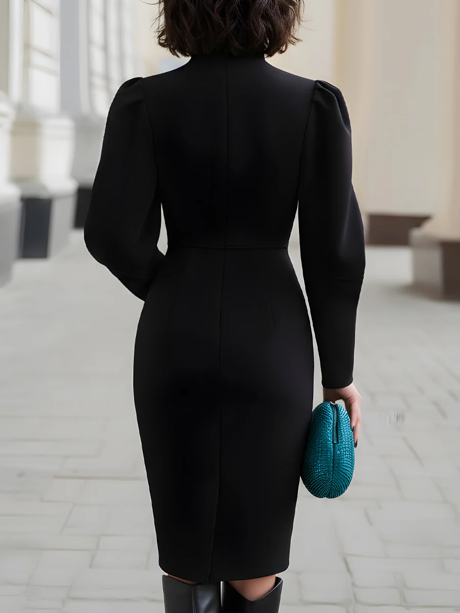 Marene™ | Elegancki sukienka midi z zamek błyskawiczny
