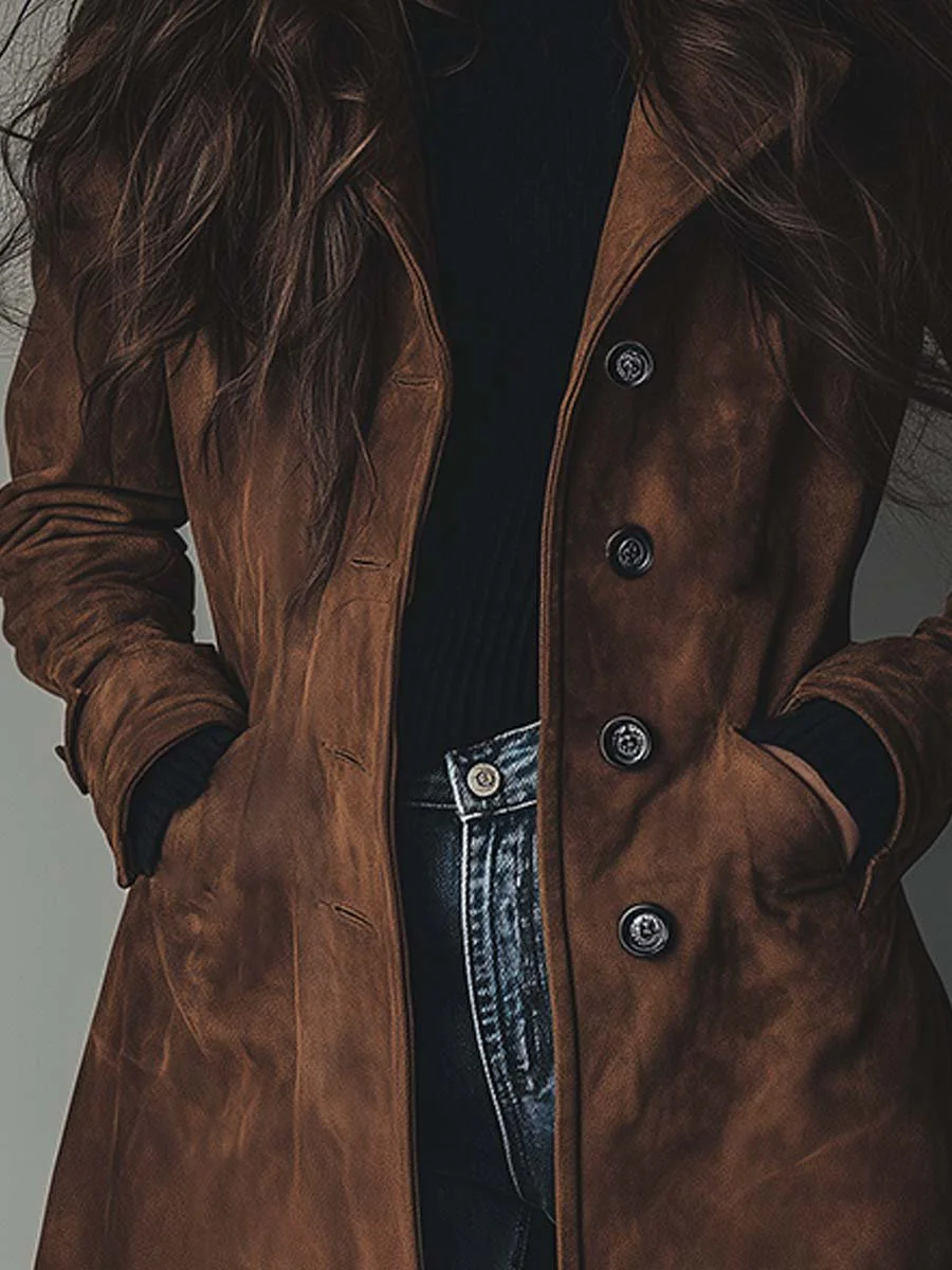 Teresa | Vintage semsket trenchcoat
