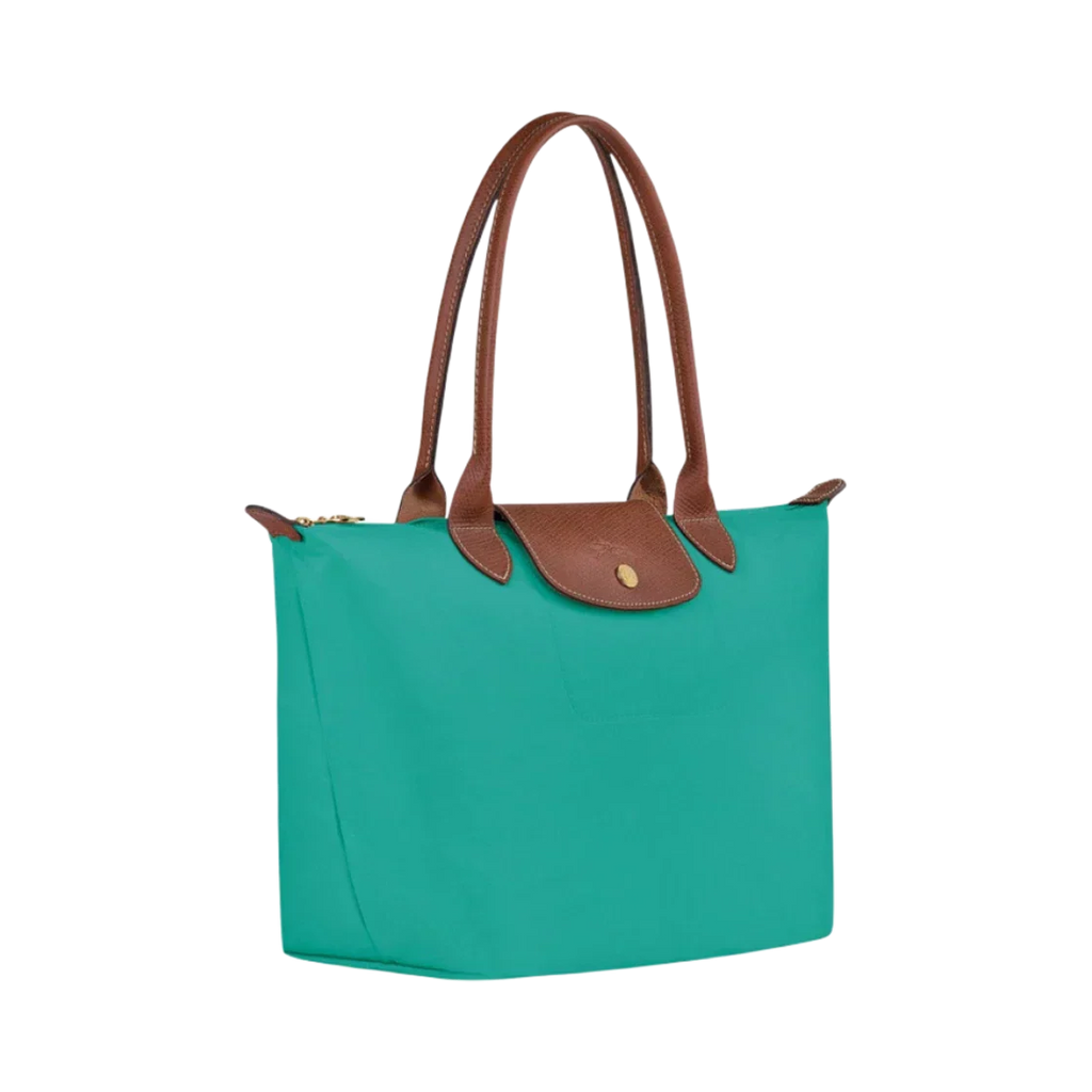 Longchamp - Stor Le Pliage Tote, Turkusowy
