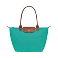 Longchamp - Stor Le Pliage Tote, Turkusowy