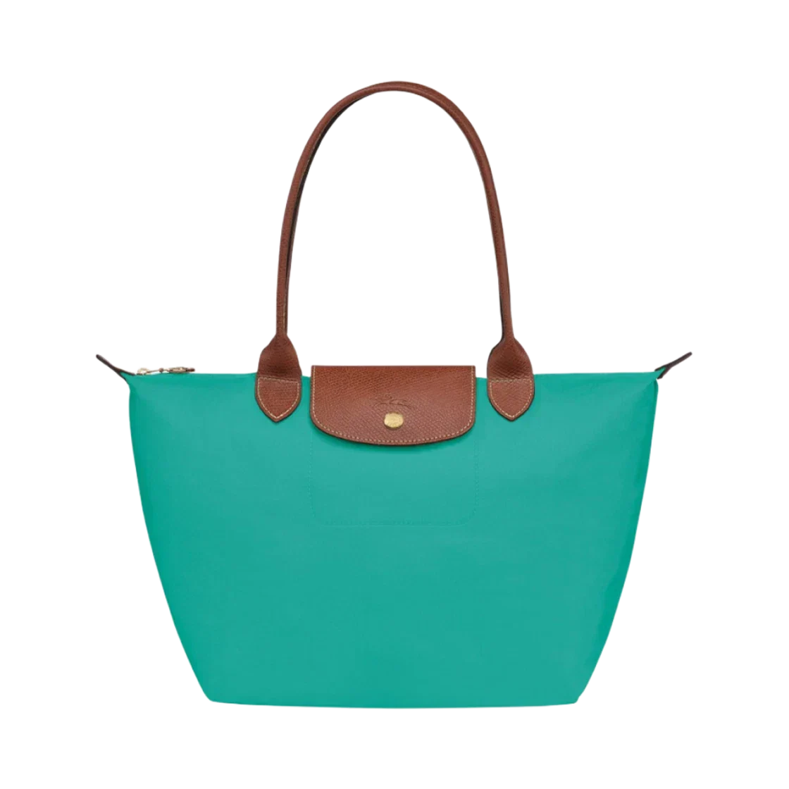 Longchamp - Stor Le Pliage Tote, Turkusowy