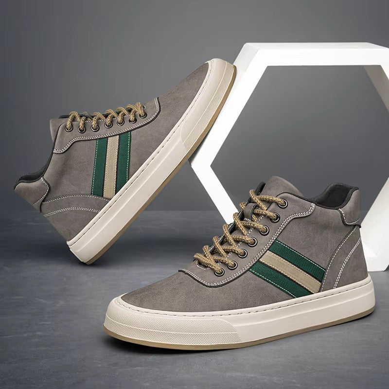 Herresneakersyy w prawdziwy skóra – Øker Høyden z 7 cm | Stylrene Høye LøfteButy