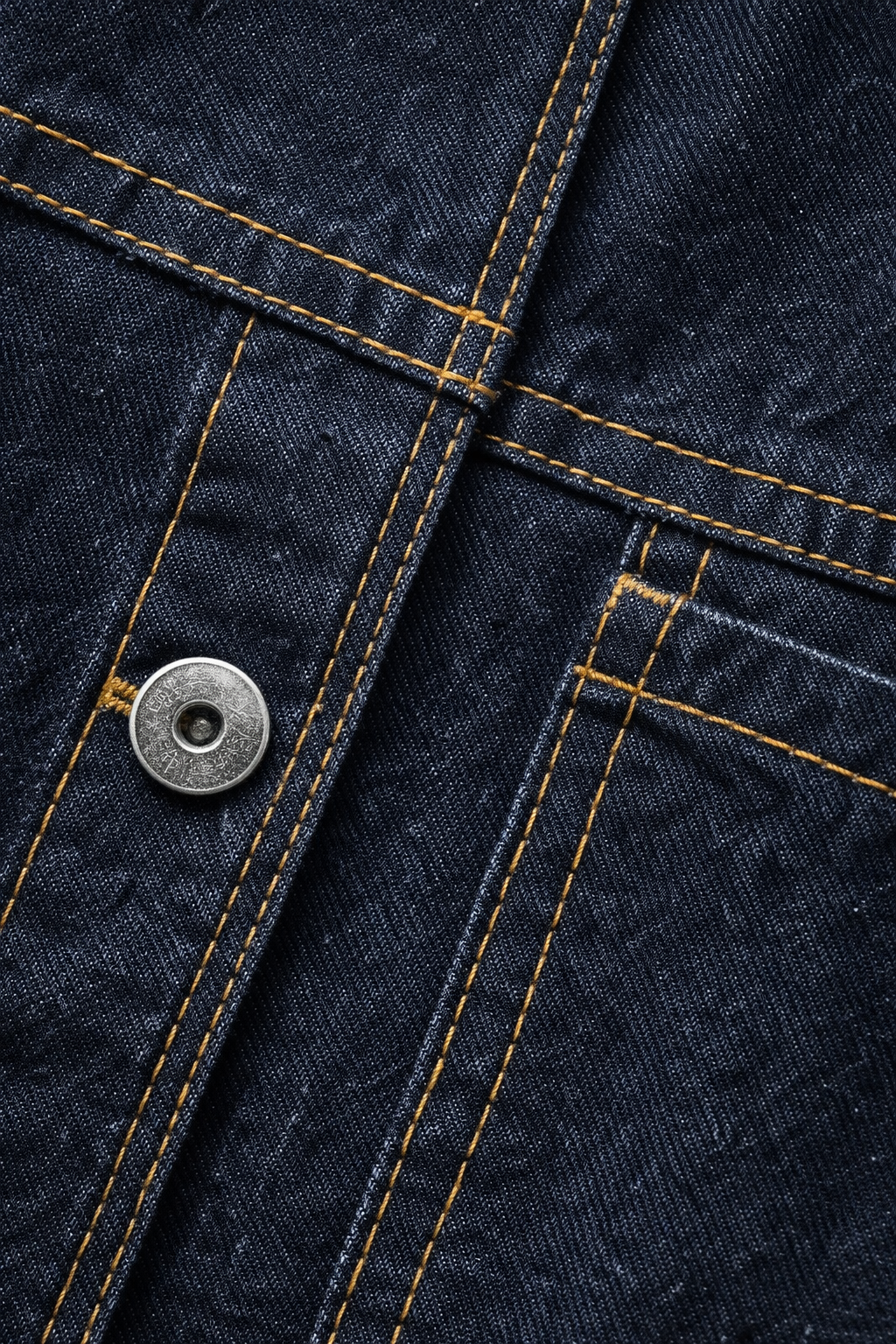 długi Denim Shacket Ciemnoniebieski