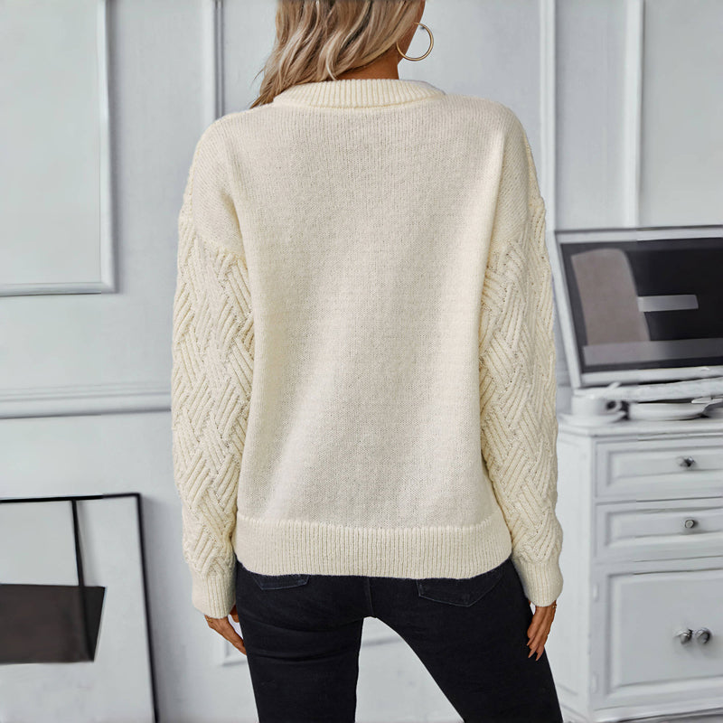 Jednolity Casualowy Sweter