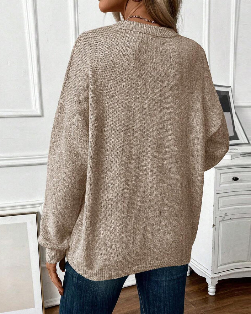 Sweter z Okrągły dekolt, casual, Luźny