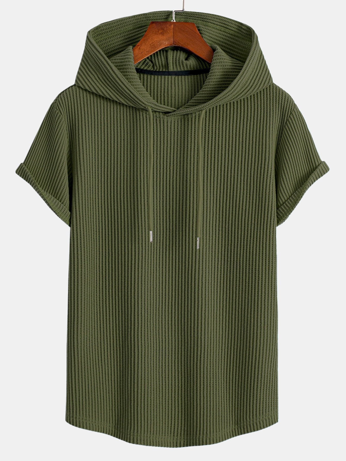 Dzianinowy vaffel z buet kant hetteSweter w T-shirt, w vaffel krótkie Spodnie z trekkoord