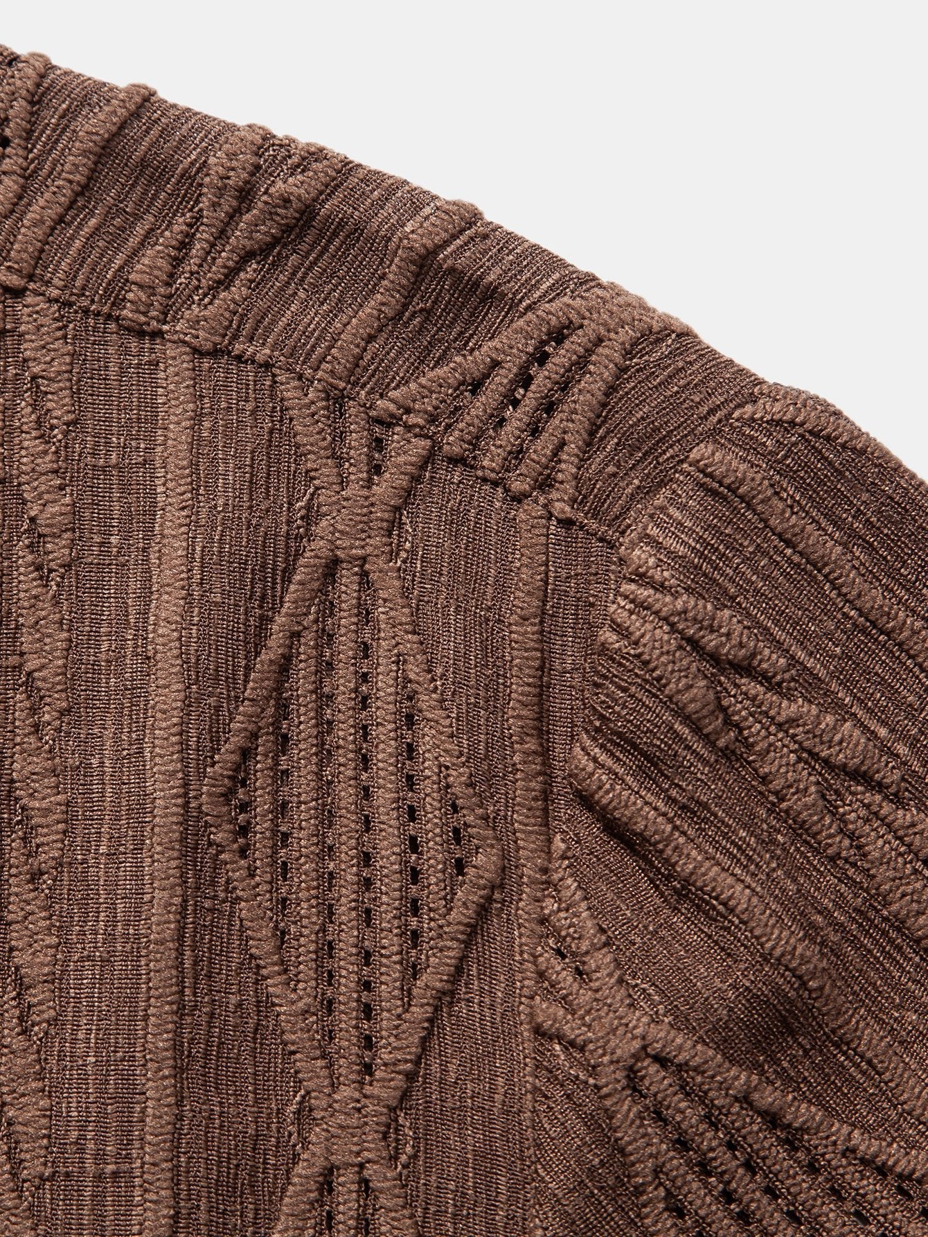 Geometrisk jacquard eyelet cubansk koszula w krøllete tekstur trekksnor krótkie Spodnie
