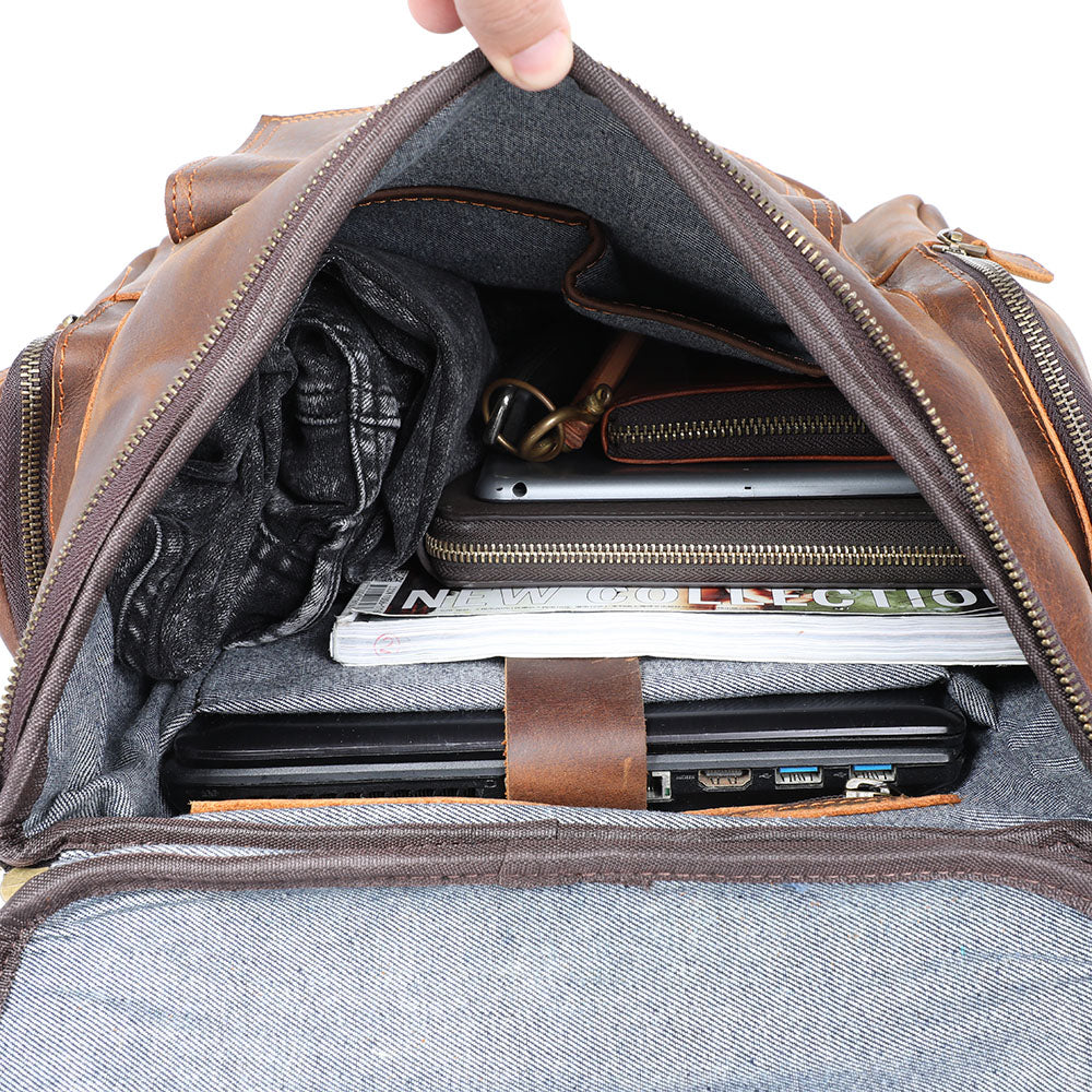 Charles - Herres skóra laptop Plecak