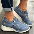 Casual Wedges zamek błyskawiczny sneakersyyy