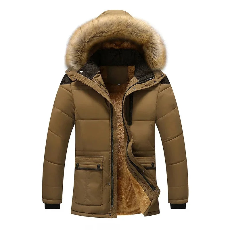 Elegancki vattert fleece kurtka zimowa